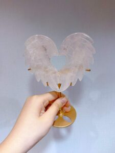 Small Crystal Heart Wing Decorations – Design 1