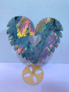 Large Crystal Heart Wing Decorations – Design 1