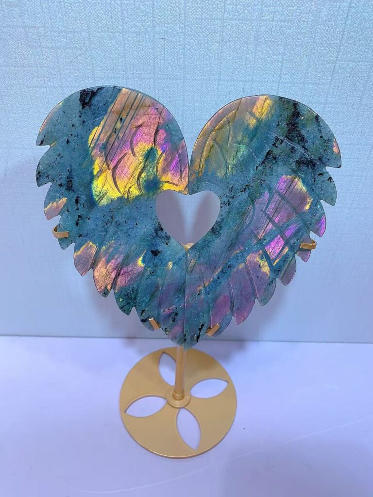 Large Crystal Heart Wing Decorations – Design 1
