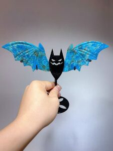 Small Crystal Bat Wing Decorations