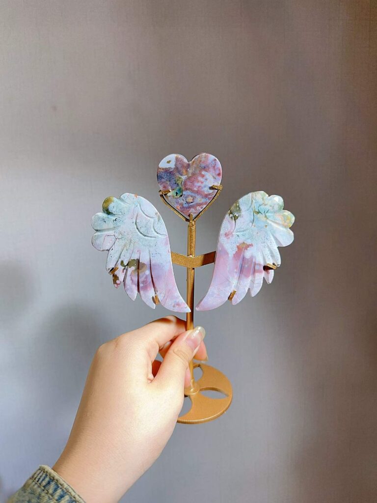 Crystal Heart Wing Decorations – Design 4