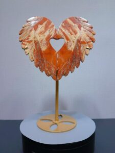 Large Crystal Heart Wing Decorations – Design 1