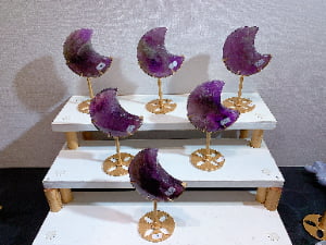 Crystal Crescent Moon Decorations Assortment