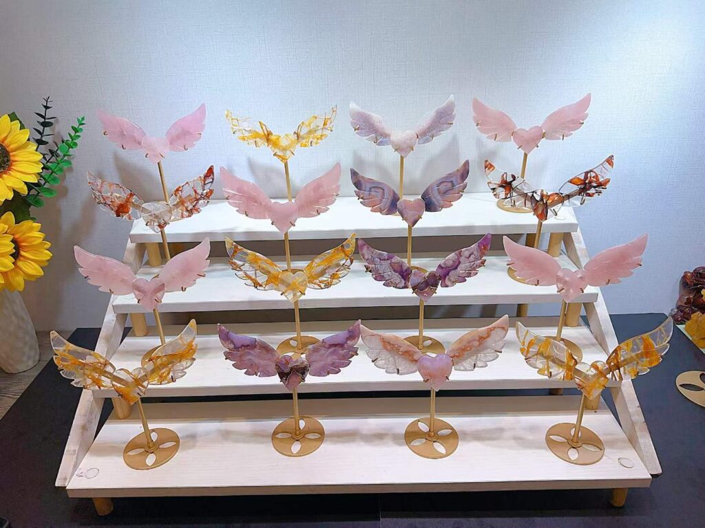 Crystal Heart Wing Decorations – Design 2