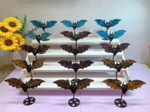Small Crystal Bat Wing Decorations