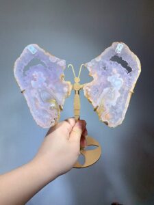 Pink & Purple Crystal Slice Butterfly Decorations