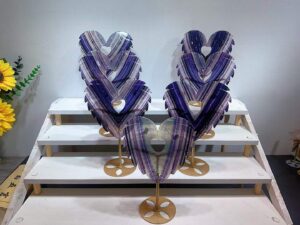 Large Crystal Heart Wing Decorations – Design 1