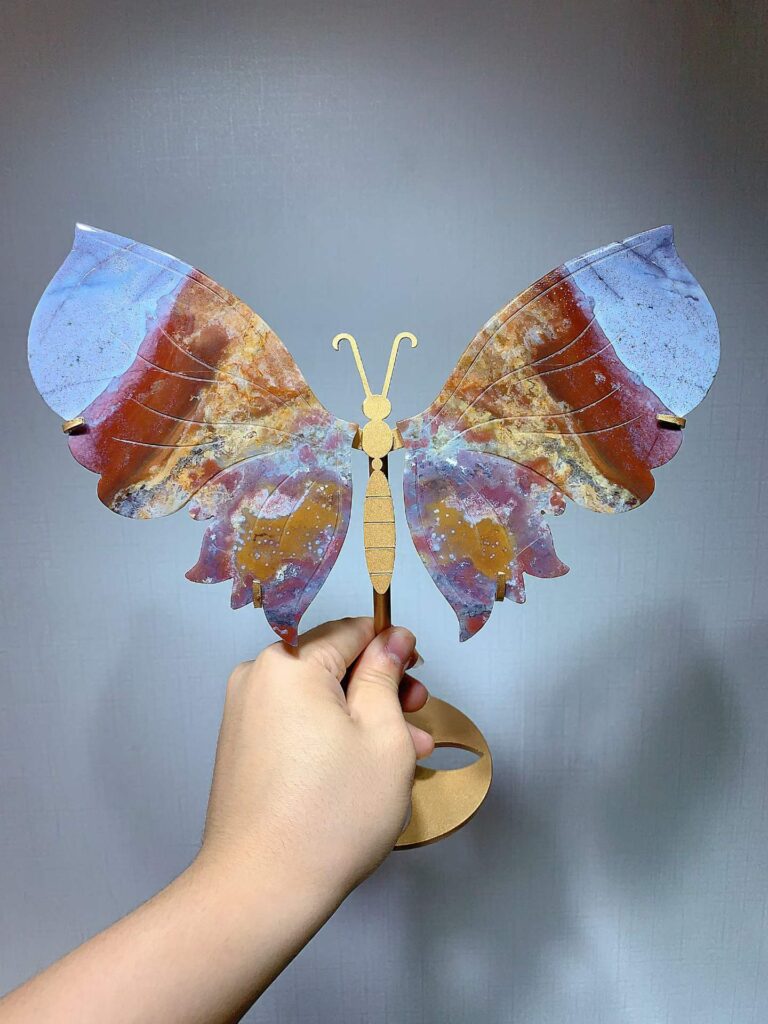 Large Ocean Jasper Butterfly Wing Decorations