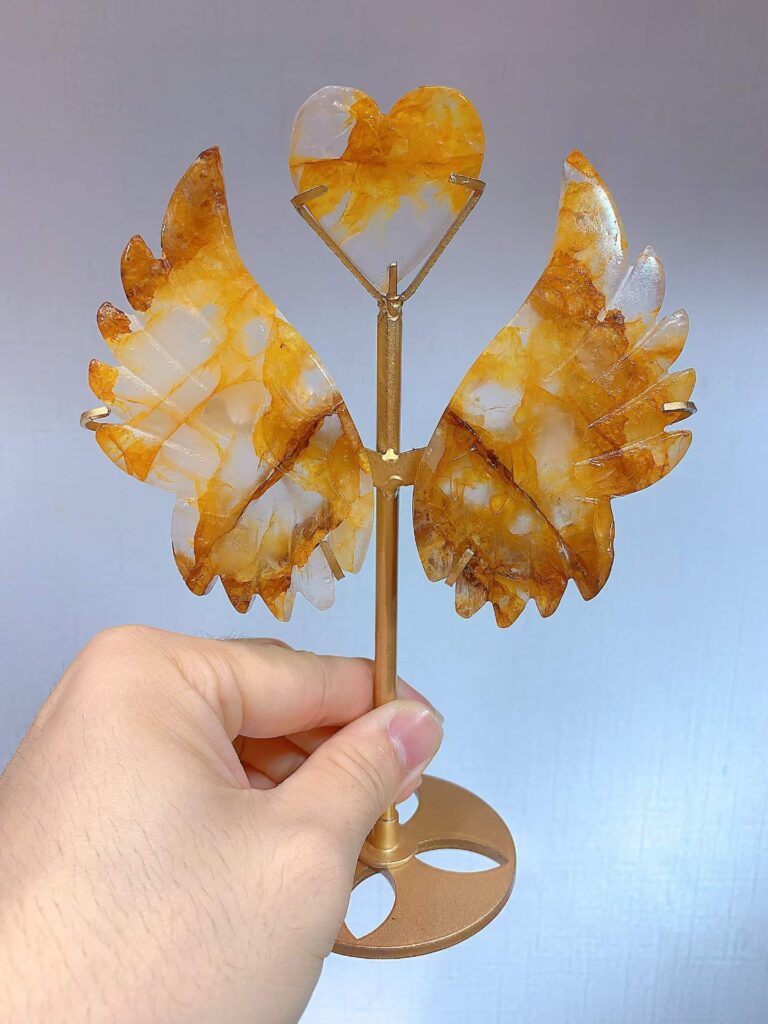 Crystal Heart Wing Decorations – Design 3