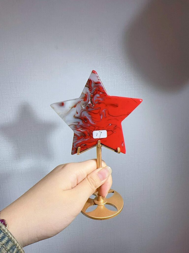 Crystal Five-Pointed Star Decorations – Design 1