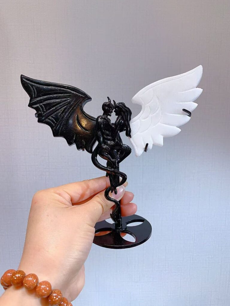 Small Crystal Devil Angel Wing Decorations