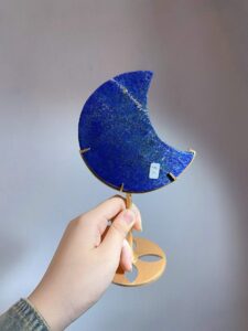 Lapis Lazuli Crescent Moon Decorations