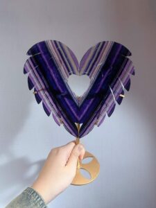 Large Crystal Heart Wing Decorations – Design 1