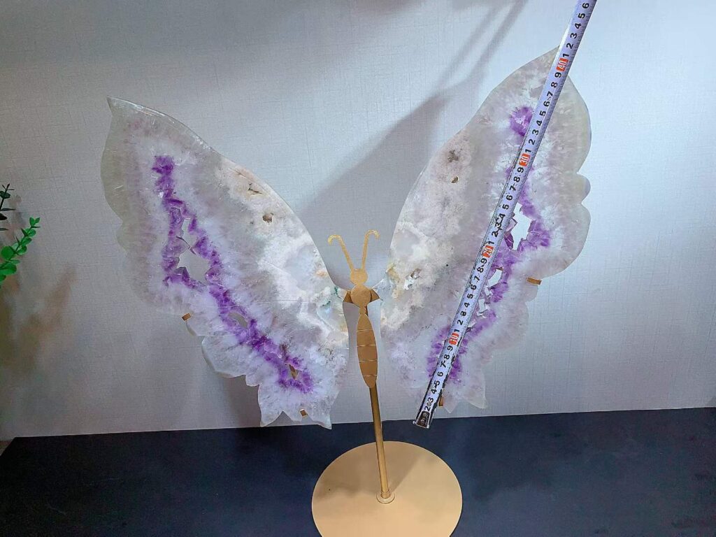 Large Pink & Purple Crystal Butterfly Wing Decorations – Selection 1