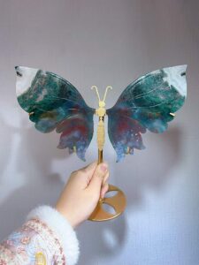 Large Ocean Jasper Butterfly Wing Decorations