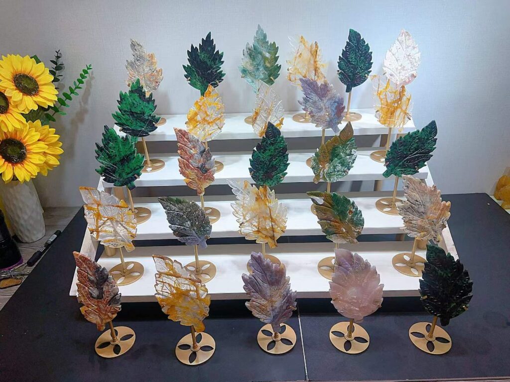 Crystal Leaf Decorations