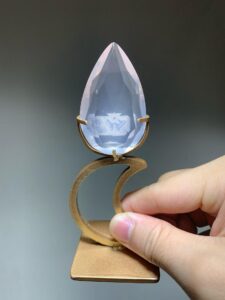 Crystal Faceted Teardrop Decorations