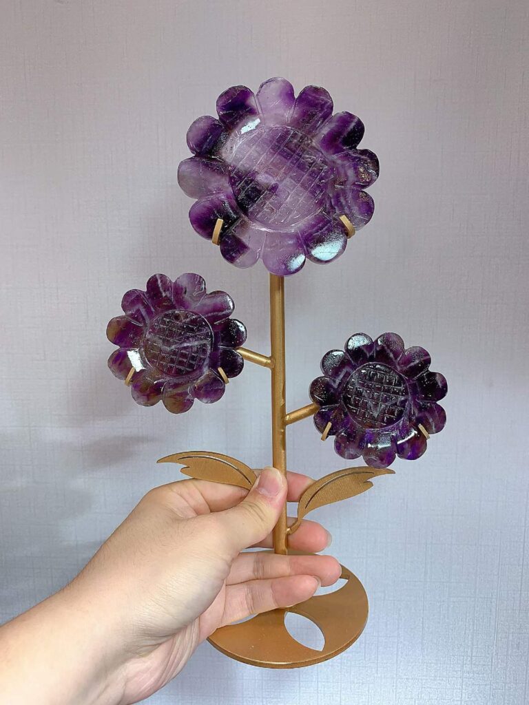 Dream Amethyst Three-Sunflower Decorations