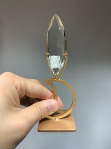 Crystal Faceted Teardrop Decorations