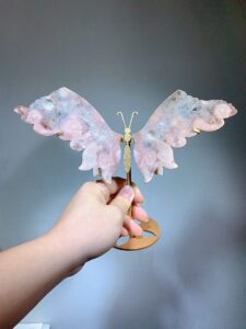 Pink & Purple Crystal Slice Butterfly Decorations