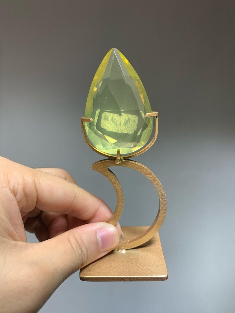 Crystal Faceted Teardrop Decorations