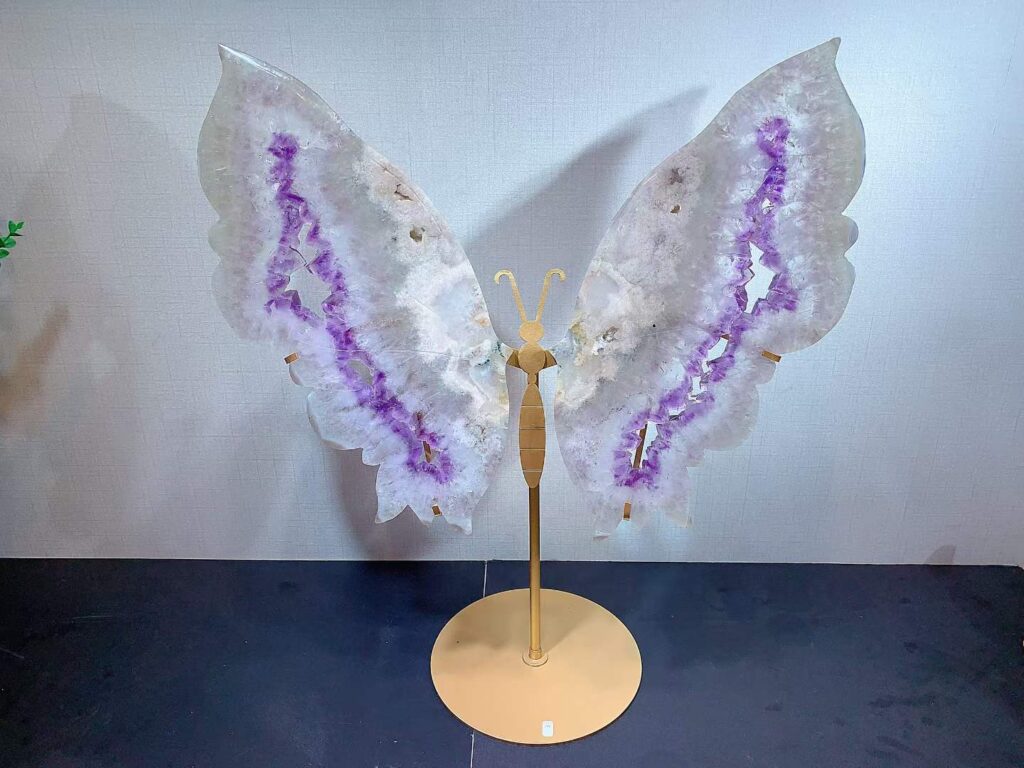 Large Pink & Purple Crystal Butterfly Wing Decorations – Selection 1
