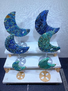 Crystal Crescent Moon Decorations Assortment