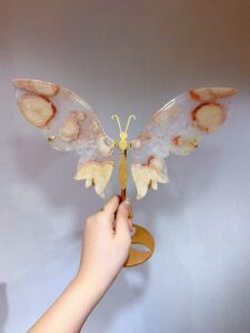 Large Pink & Purple Crystal Butterfly Wing Decorations Assortment