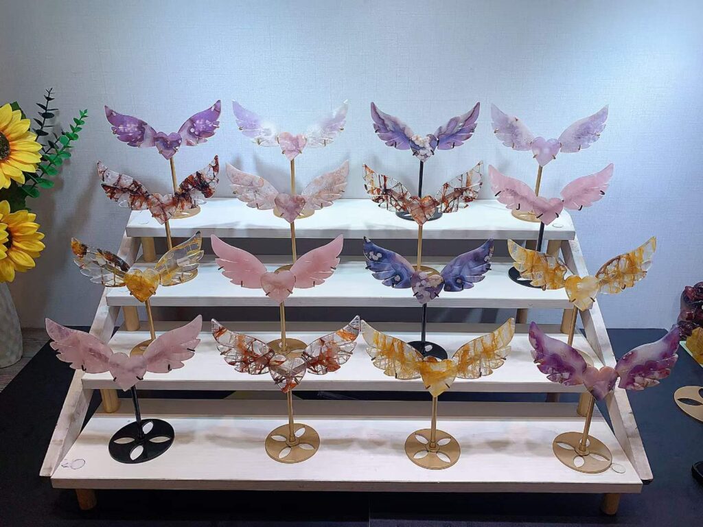 Crystal Heart Wing Decorations – Design 2