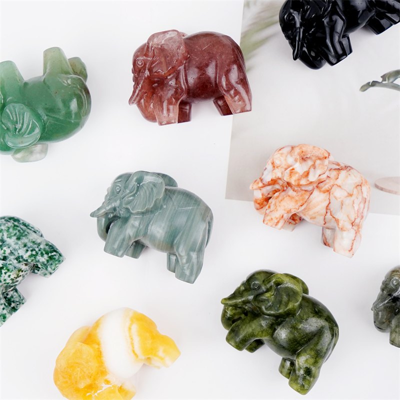 4cm Crystal Elephant Carving wholesale product photo 1
