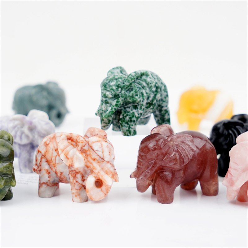 4cm Crystal Elephant Carving wholesale product photo 3