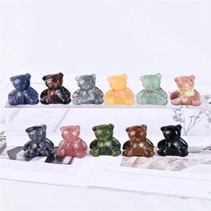 3cm Mixed Material Mini Bear Crystal Carving wholesale product photo 1