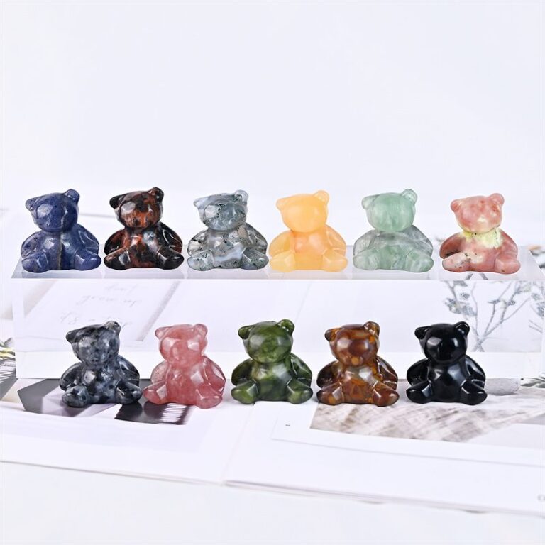 3cm Mixed Material Mini Bear Crystal Carving wholesale product photo 1
