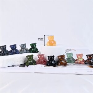 3cm Mixed Material Mini Bear Crystal Carving wholesale product photo 2
