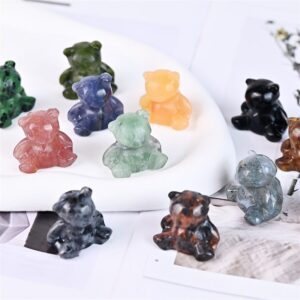 3cm Mixed Material Mini Bear Crystal Carving wholesale product photo 3