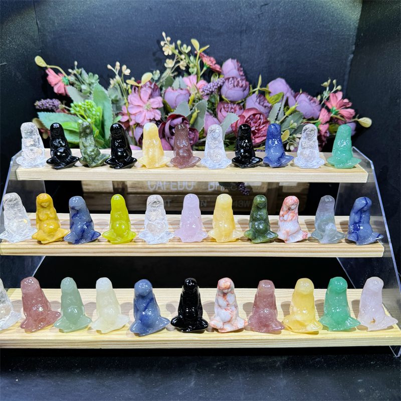 4cm Mixed Material Earth Mother Crystal Carving wholesale product photo 3