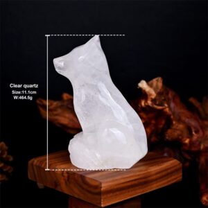 Clear Quartz Wolf Dog Crystal Carving wholesale product photo 1