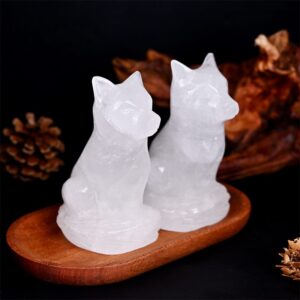 Clear Quartz Wolf Dog Crystal Carving wholesale product photo 4