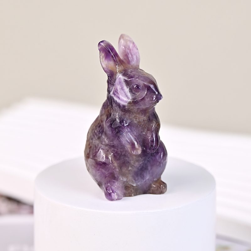 Dream Purple Garnet Rabbit Crystal Carving wholesale product photo 3