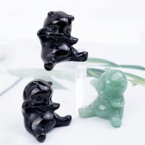 Green Aventurine Sitting Bear Crystal Carving wholesale product photo 1