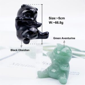 Green Aventurine Sitting Bear Crystal Carving wholesale product photo 3