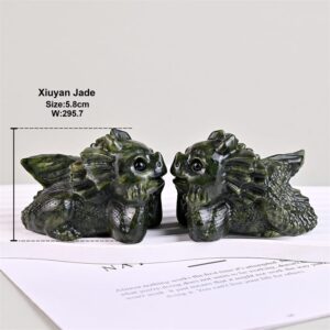 Green Jade Baby Dragon Crystal Carving wholesale product photo 3