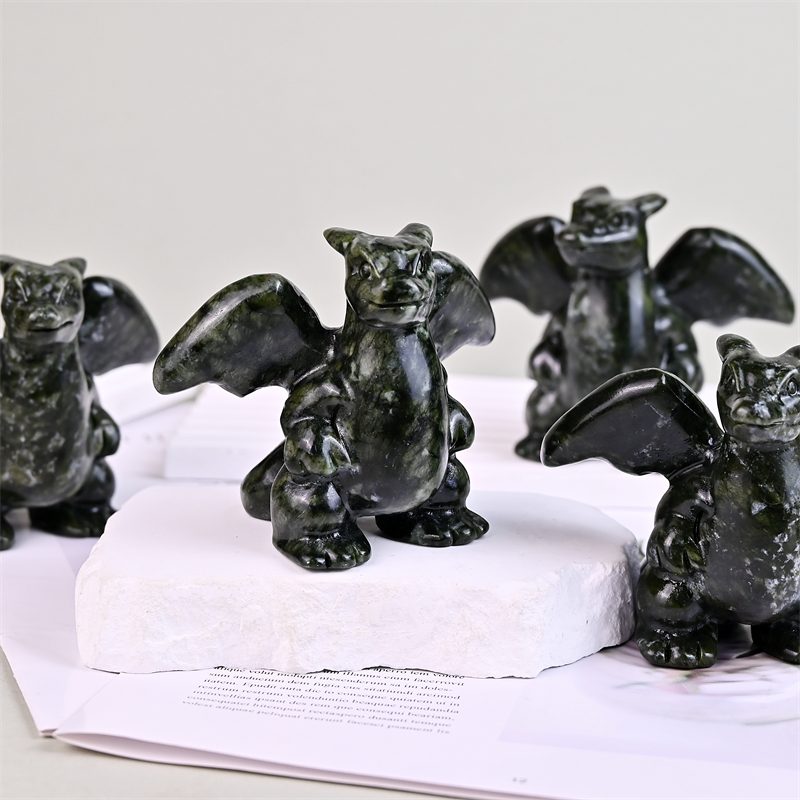 Green Jade Fire Dragon Monster Crystal Carving wholesale product photo 1