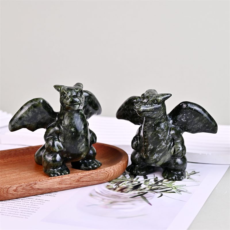 Green Jade Fire Dragon Monster Crystal Carving wholesale product photo 3