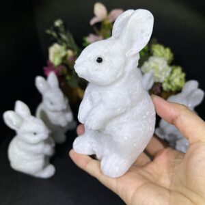 Marble Moon Rabbit Crystal Carving wholesale product photo 1
