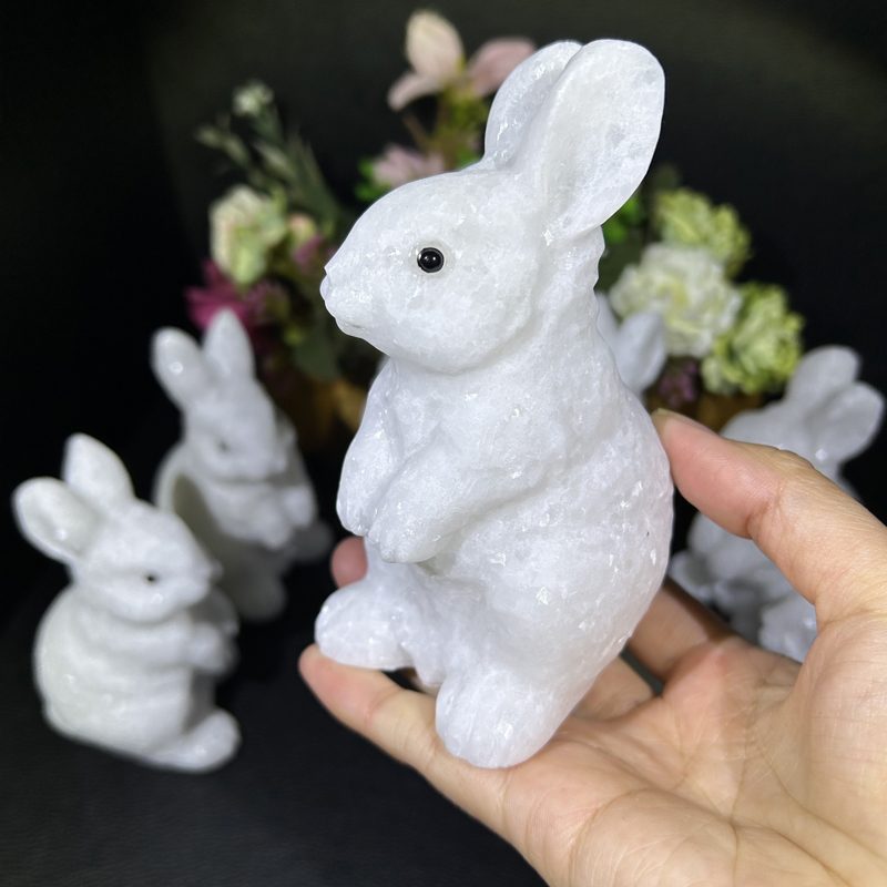 Marble Moon Rabbit Crystal Carving wholesale product photo 1