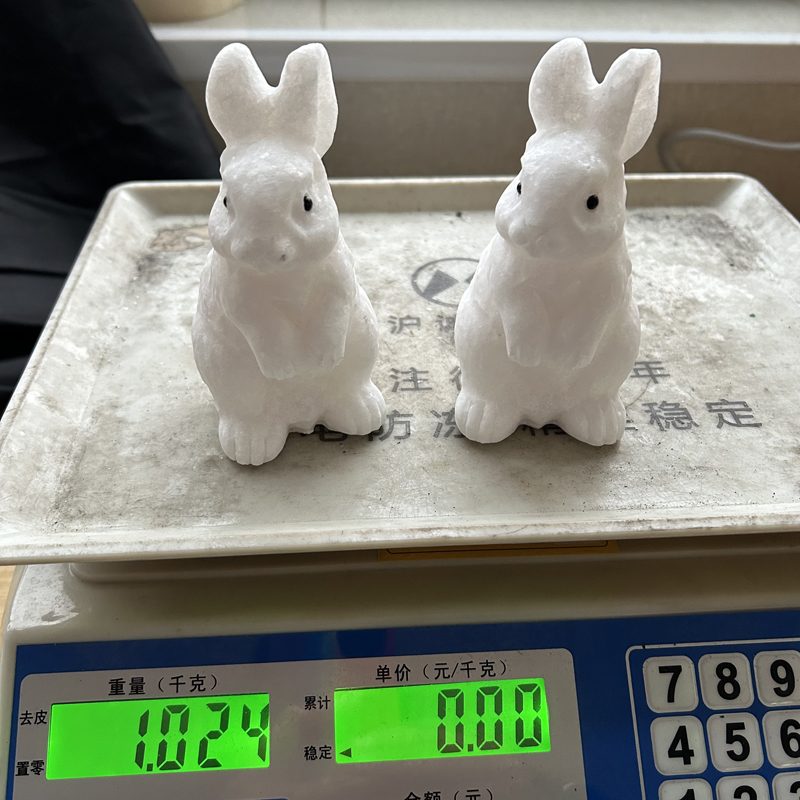 Marble Moon Rabbit Crystal Carving wholesale product photo 4