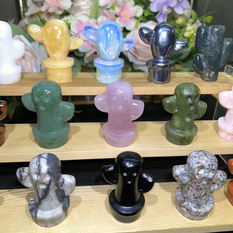 Mixed Material Cactus Crystal Carving
