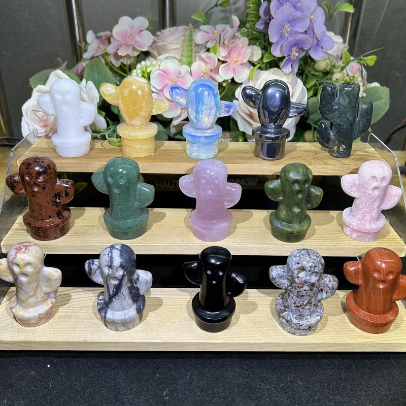 Mixed Material Cactus Crystal Carving wholesale product photo 4