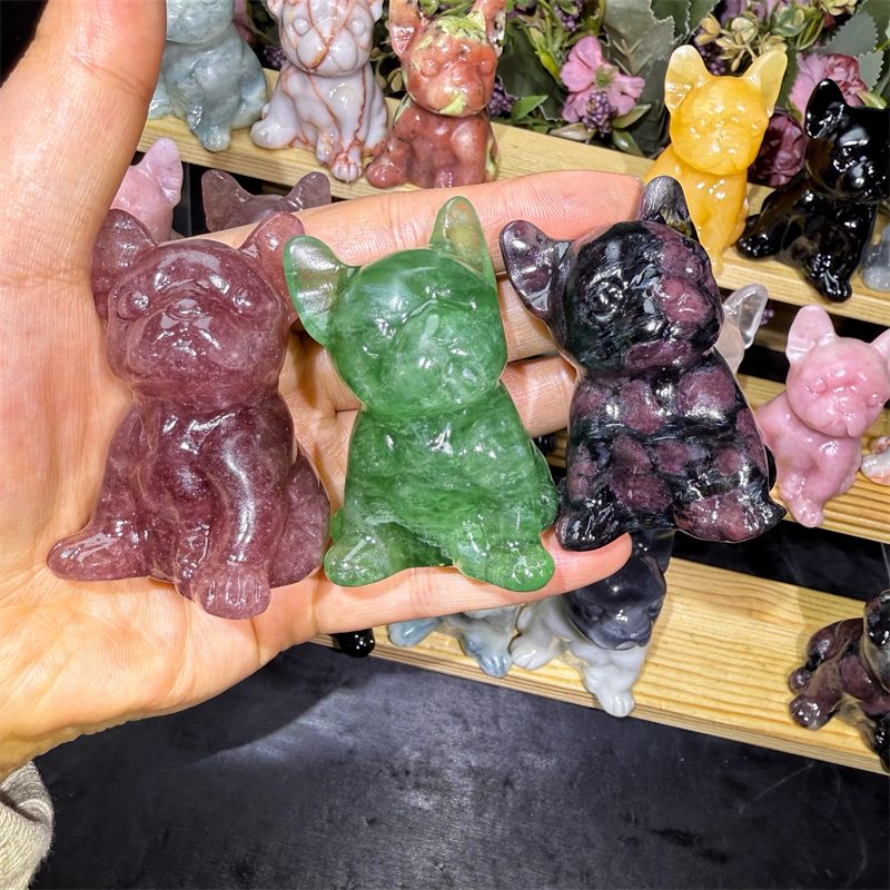 Mixed Material French Bulldog Crystal Carving wholesale product photo 4